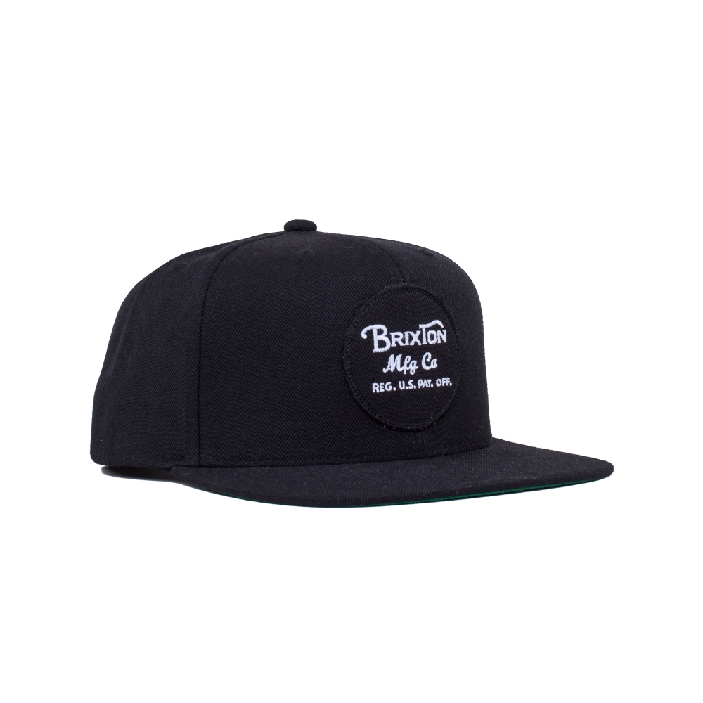 Brixton Wheeler Snapback Cap (Black)