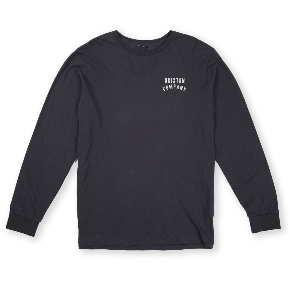 Brixton Woodburn Premium Long Sleeve T-Shirt (Washed Black)