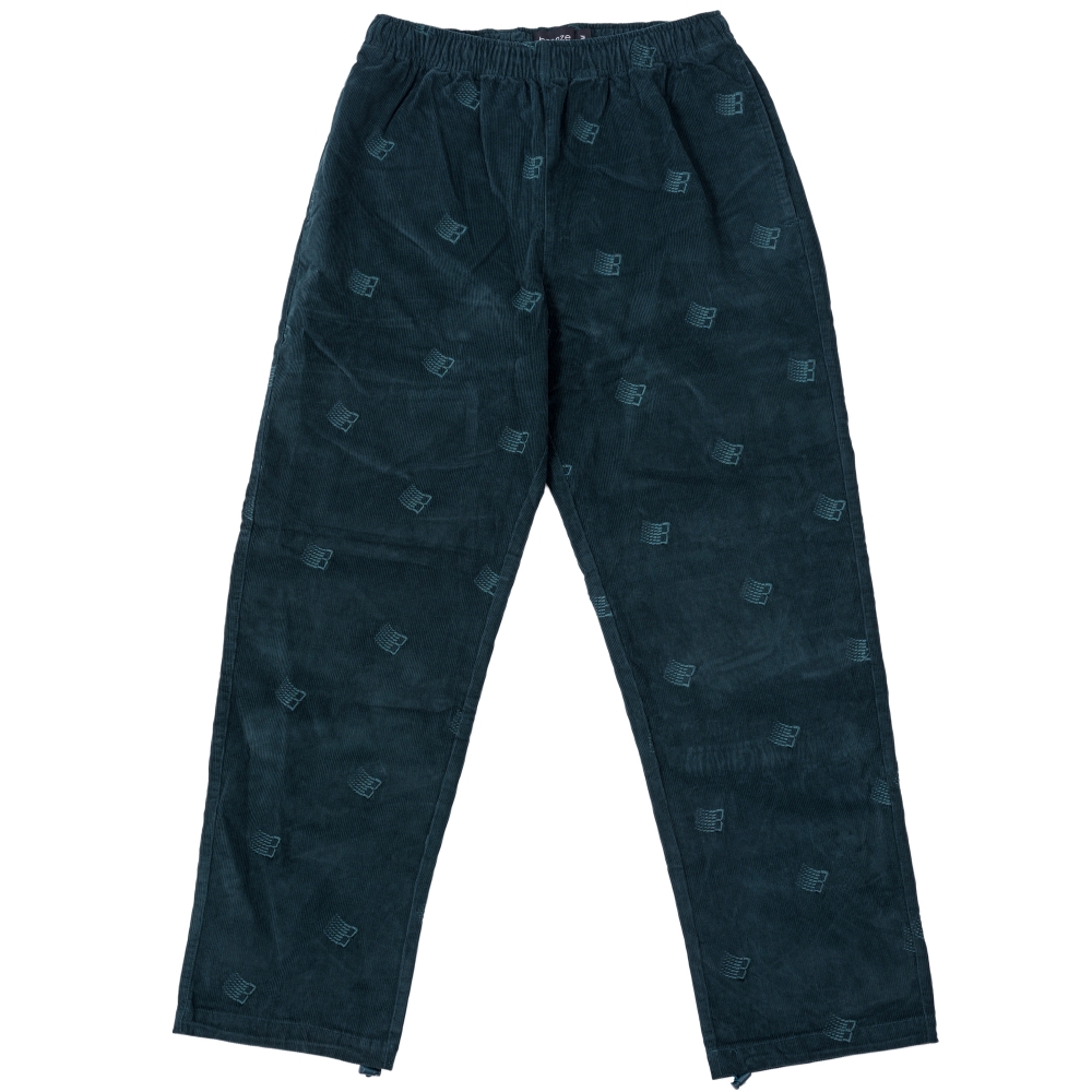 Bronze 56k All Over Embroidered Synch Corduroy Pants (Dark Teal)