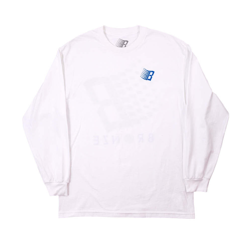 Bronze 56k B Logo Long Sleeve T-Shirt (White/Tennis)