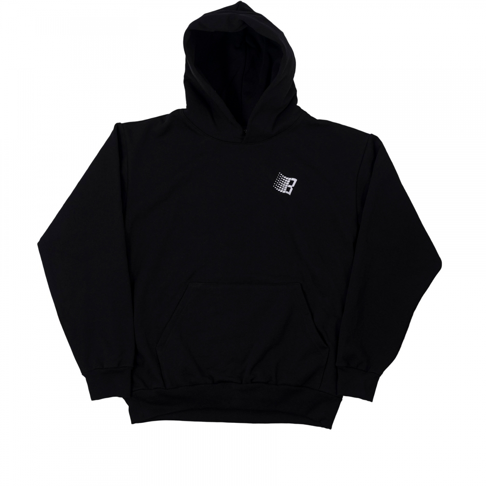 Bronze 56k B Logo Snow Pullover Hooded Sweatshirt (Black)