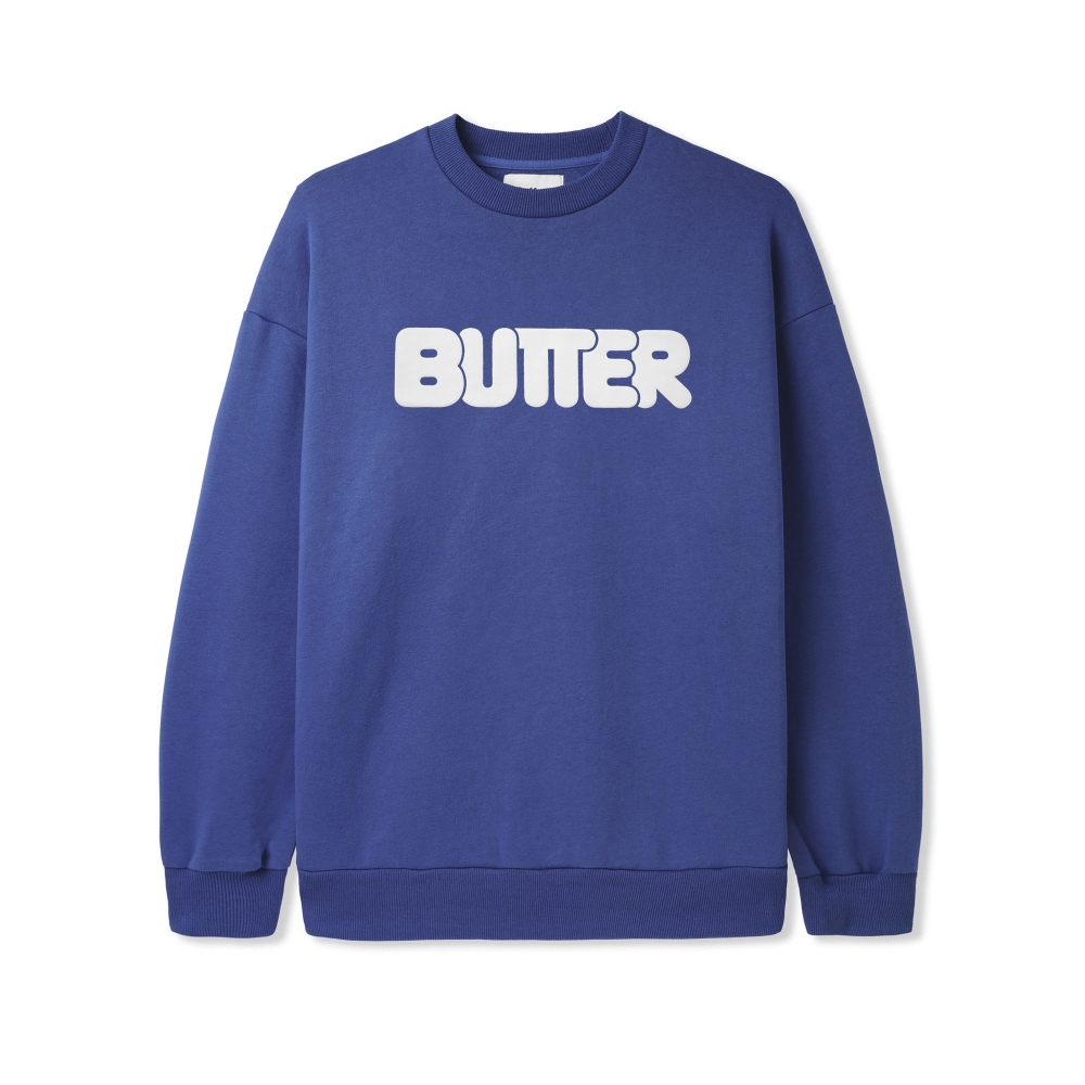 Butter Goods Rounded Logo Crew Neck Sweatshirt (Marine Blue)
