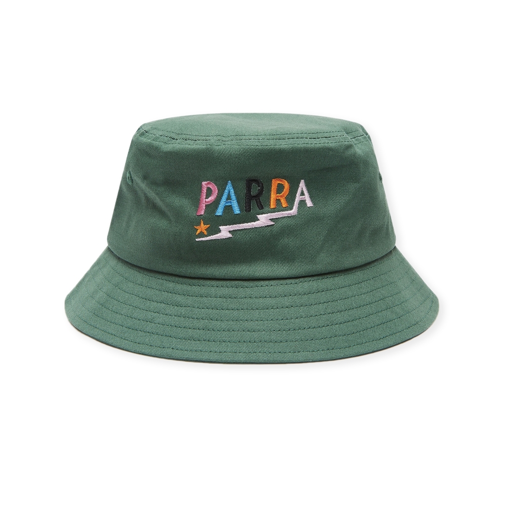 by Parra Coloured Lightning Logo Bucket Hat (Green)