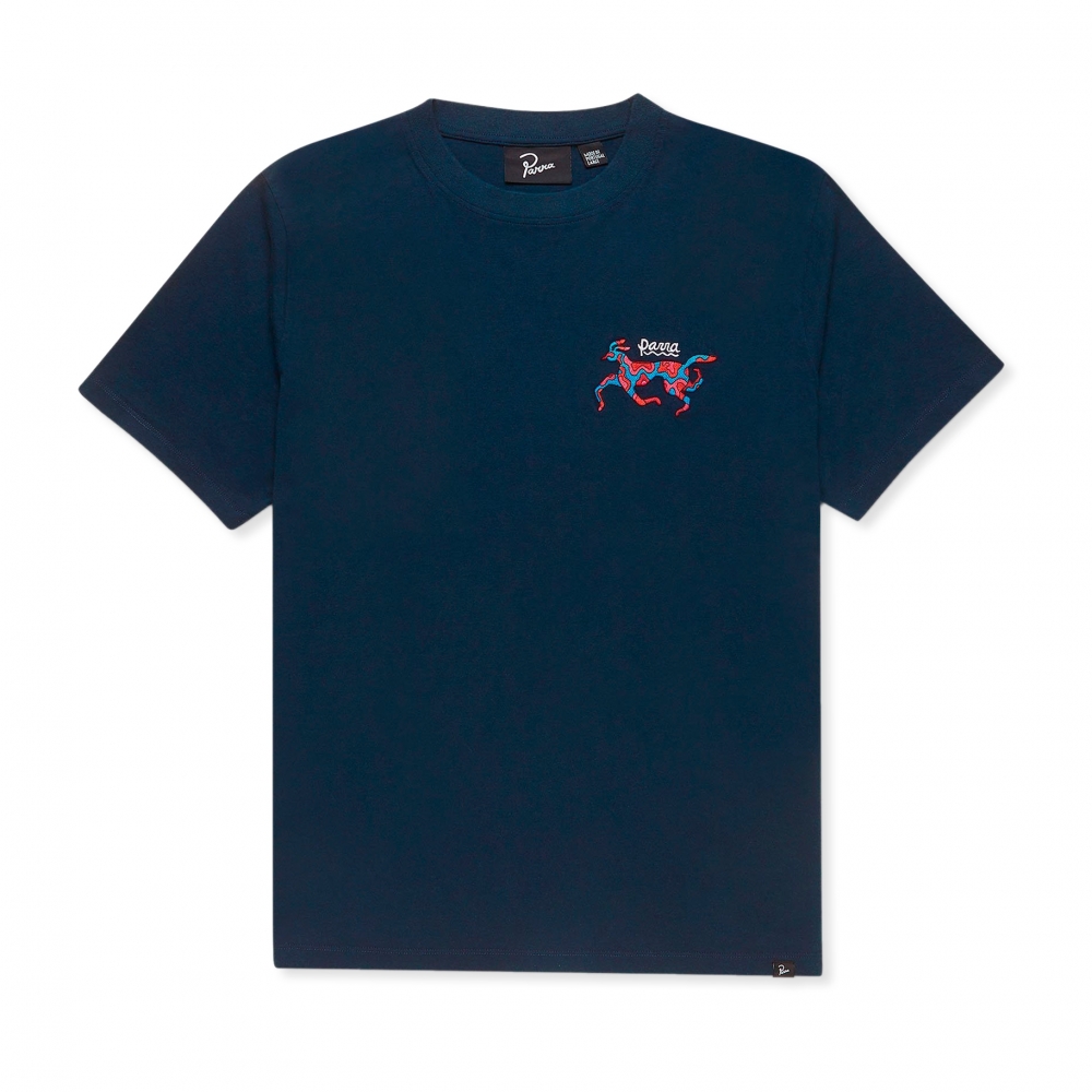 by Parra Dog Race T-Shirt (Navy Blue)