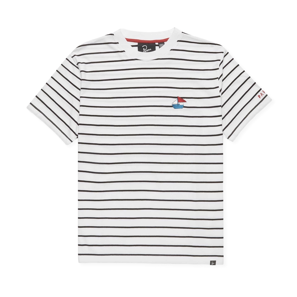by Parra Paper Boat Striper T-Shirt (White)