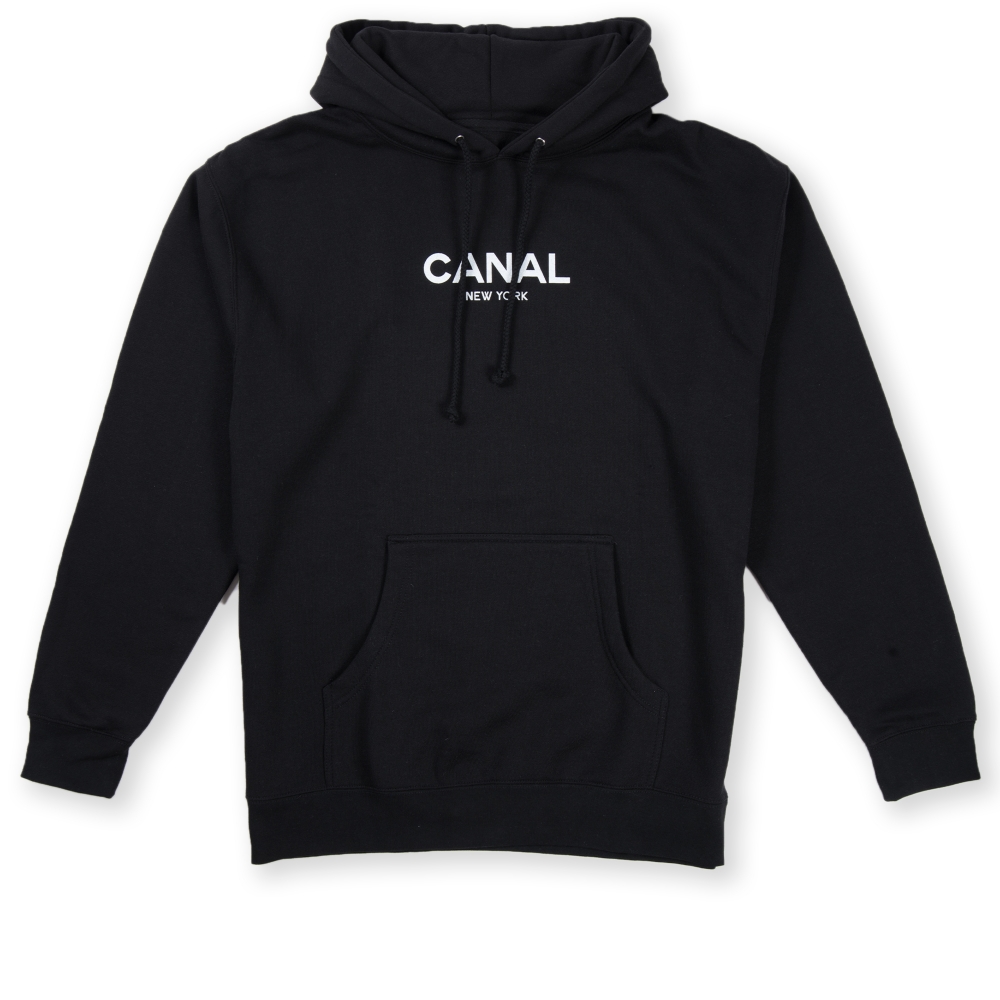 Canal Classic Logo Pullover Hooded Sweatshirt (Black)