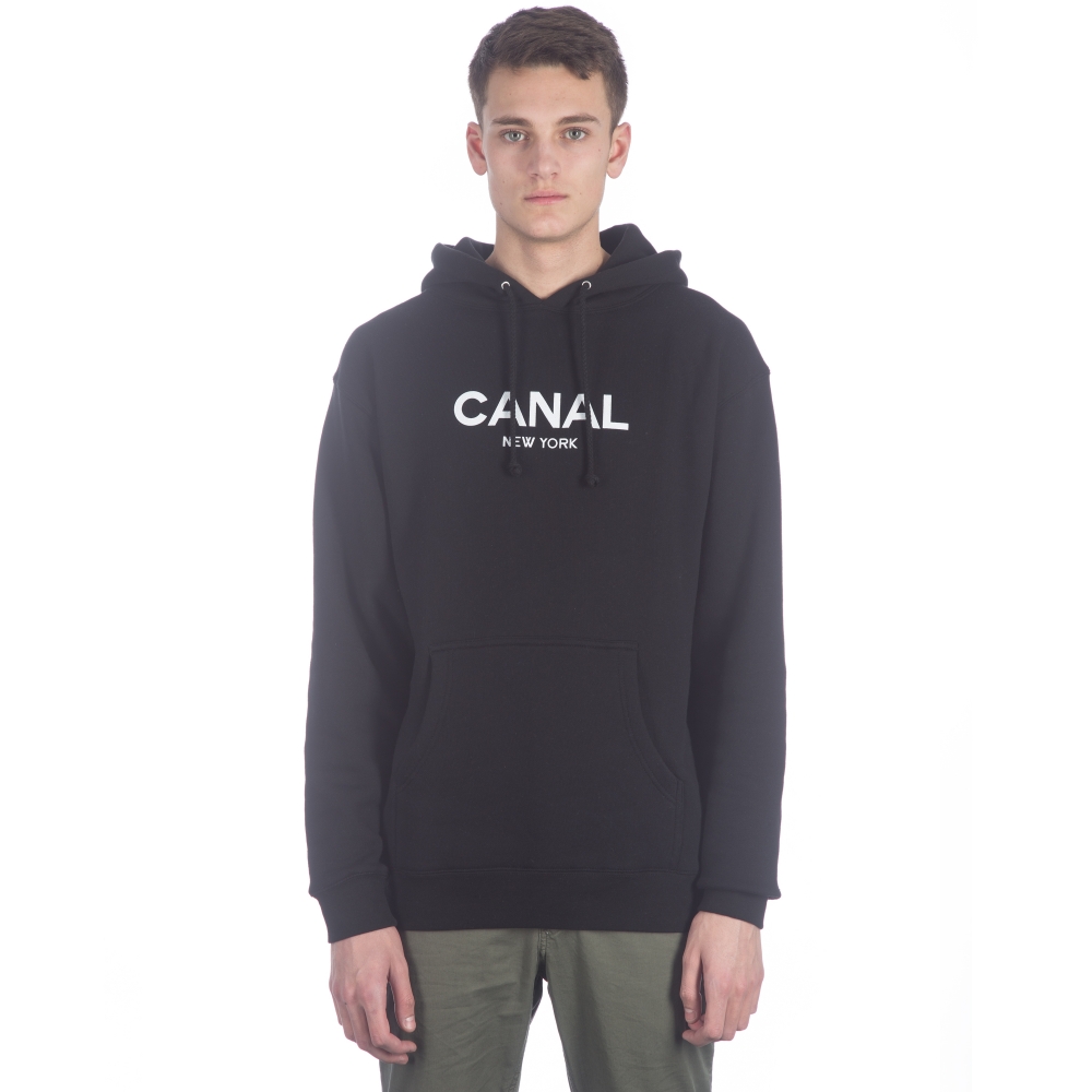 Canal Logo Pullover Hooded Sweatshirt (Black)