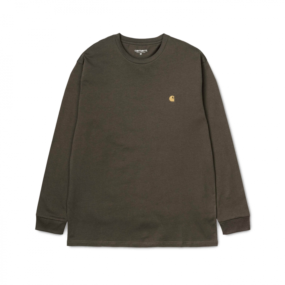 Carhartt Chase Long Sleeve T-Shirt (Cypress/Gold)