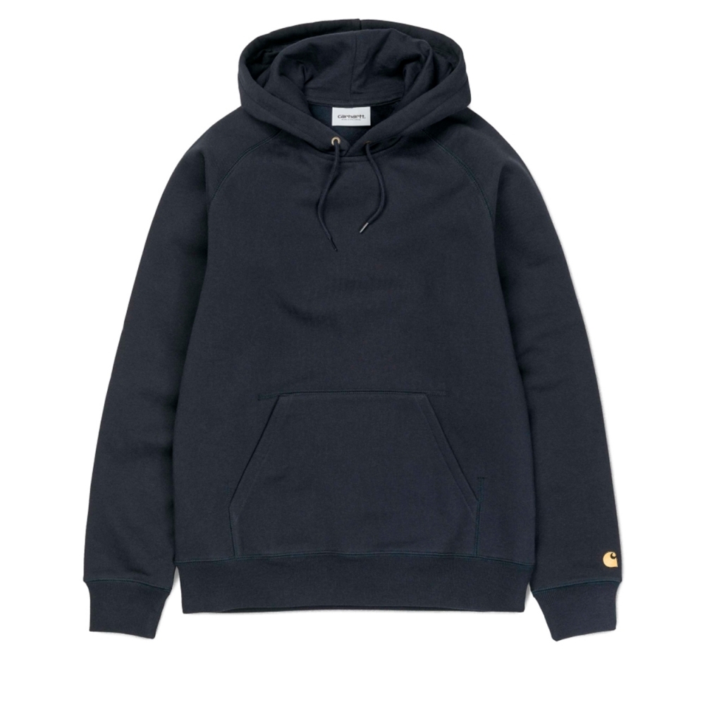 Carhartt WIP Chase Pullover Hooded Sweatshirt (Dark Navy/Gold)