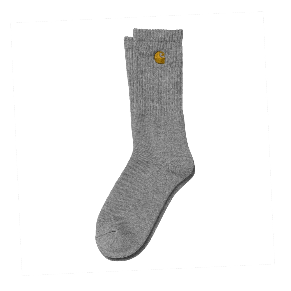 Carhartt WIP Chase Socks (Grey Heather/Gold)