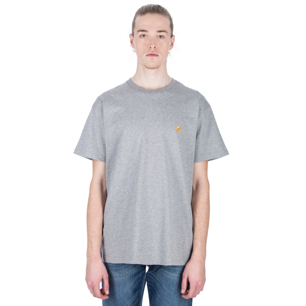 Carhartt Chase T-Shirt (Grey Heather/Gold)