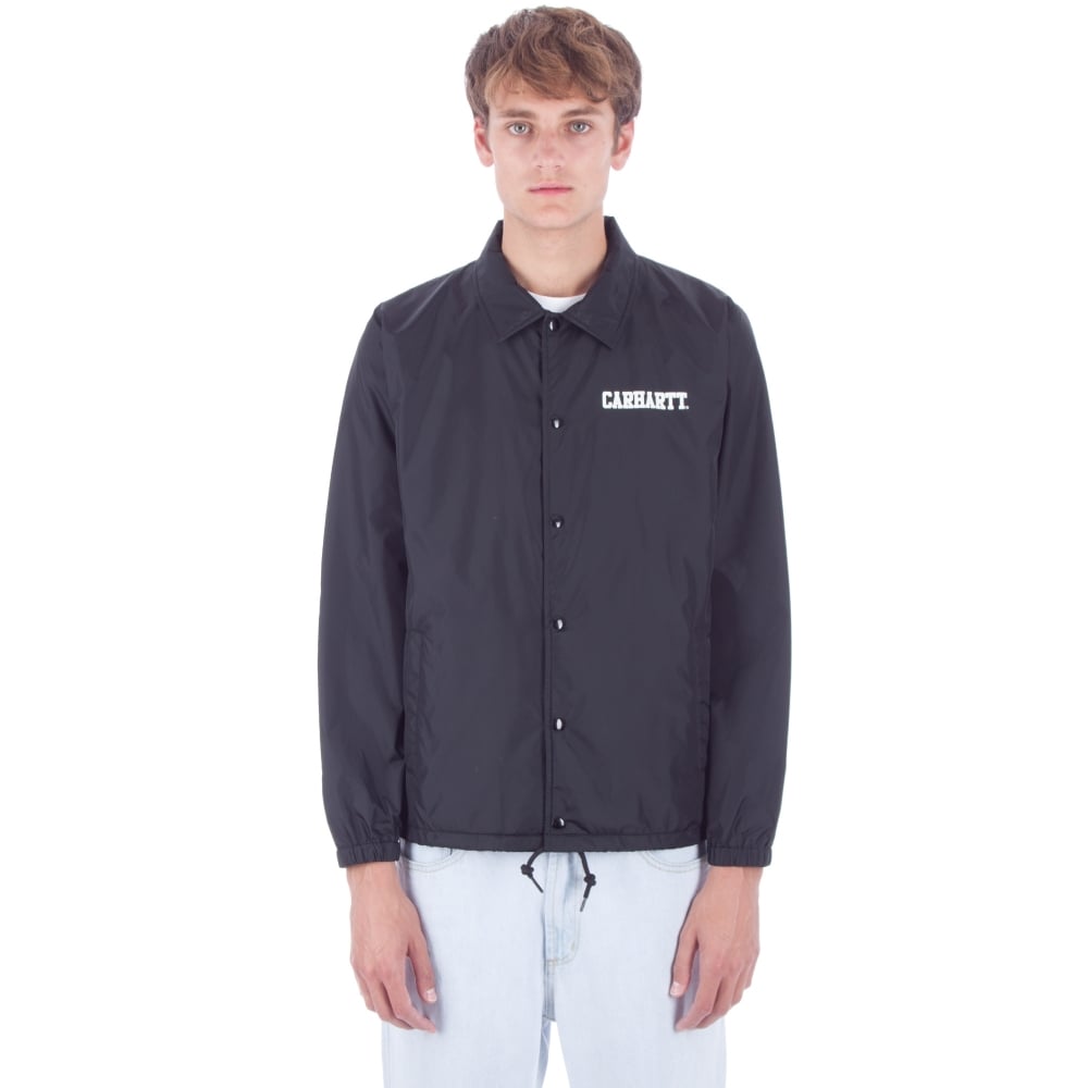 Carhartt College Coach Jacket Black White Consortium