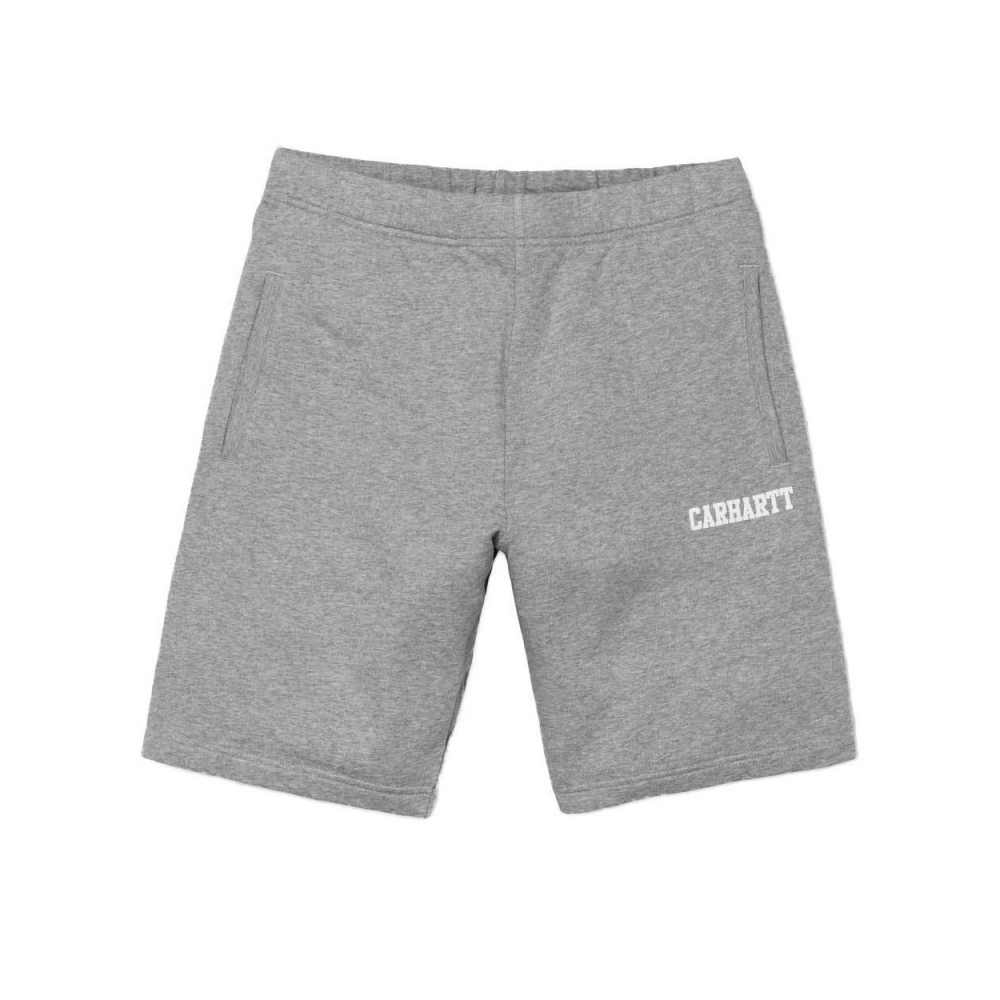 Carhartt College Sweat Shorts (Heather Grey/Cordovan)