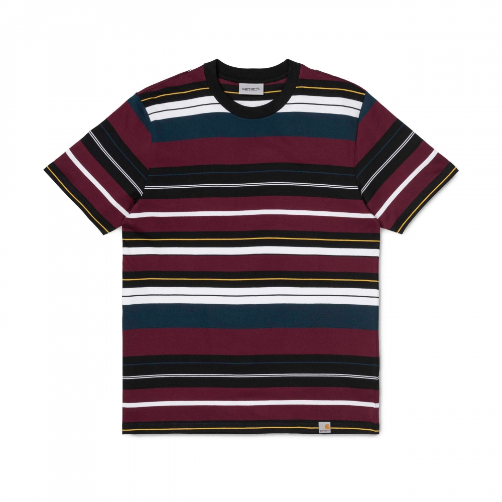 Carhartt Flint Striped T-Shirt (Merlot Stripe)
