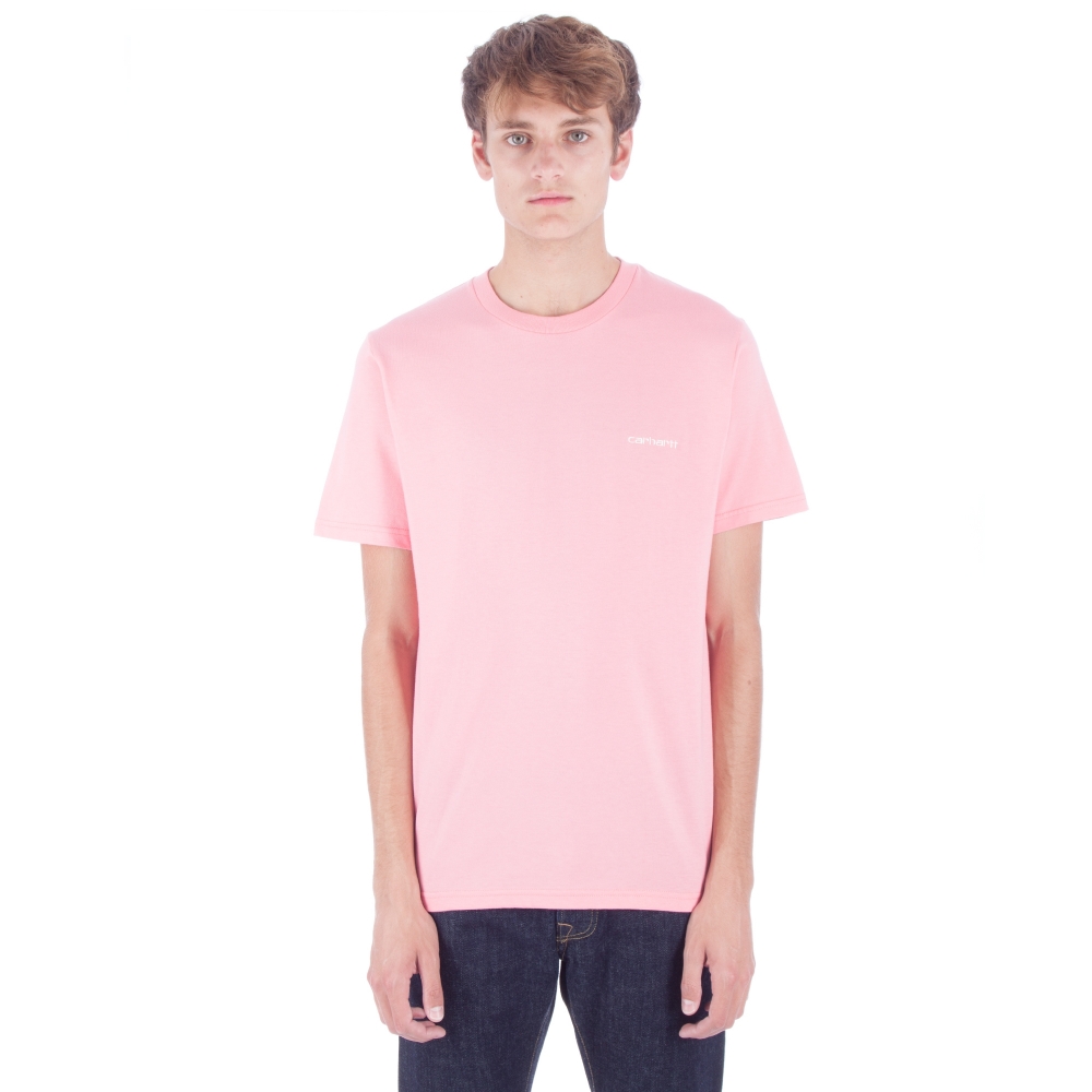 Carhartt Script Embroidery T-Shirt (Guava/Off White)