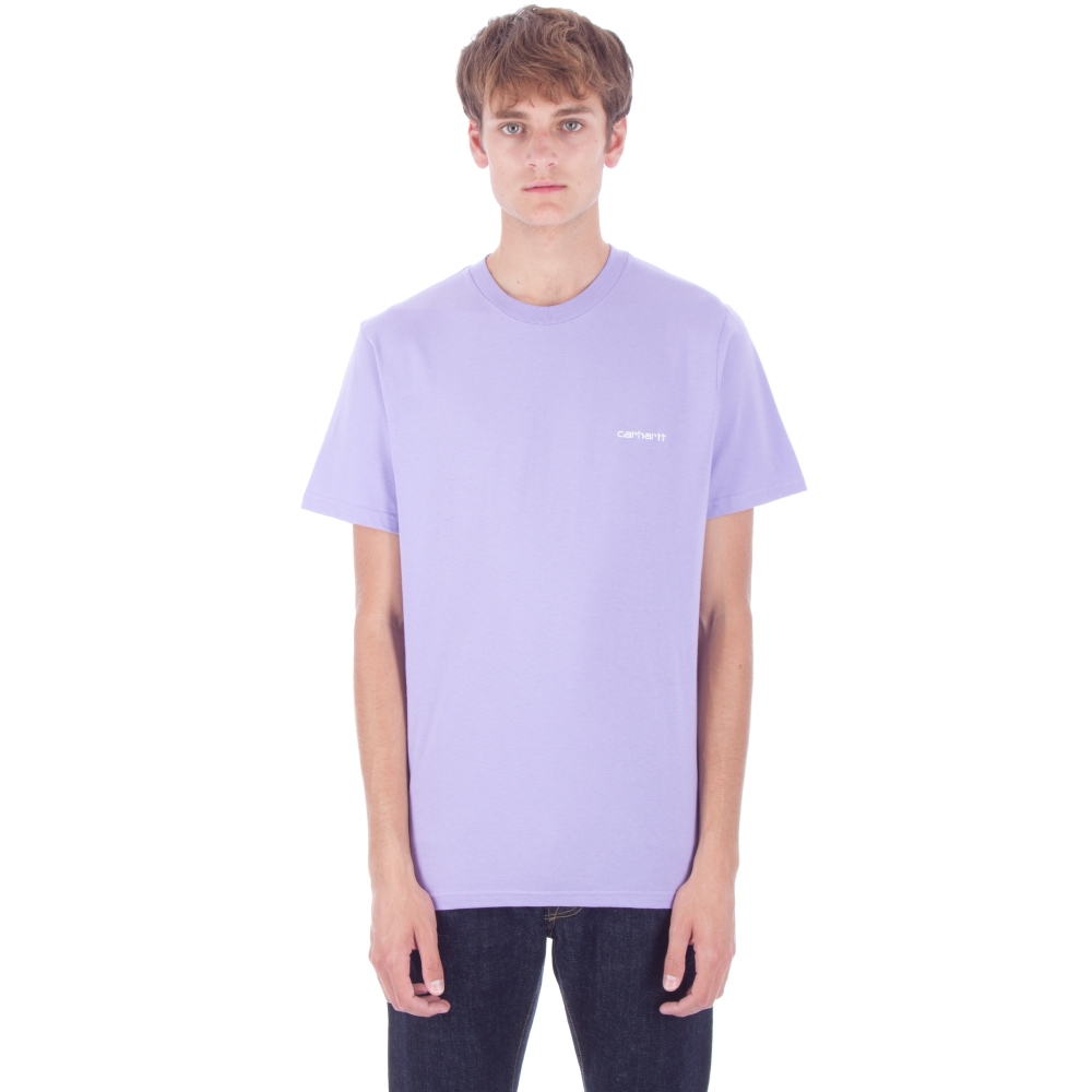 Carhartt Script Embroidery T-Shirt (Soft Purple/Off White)