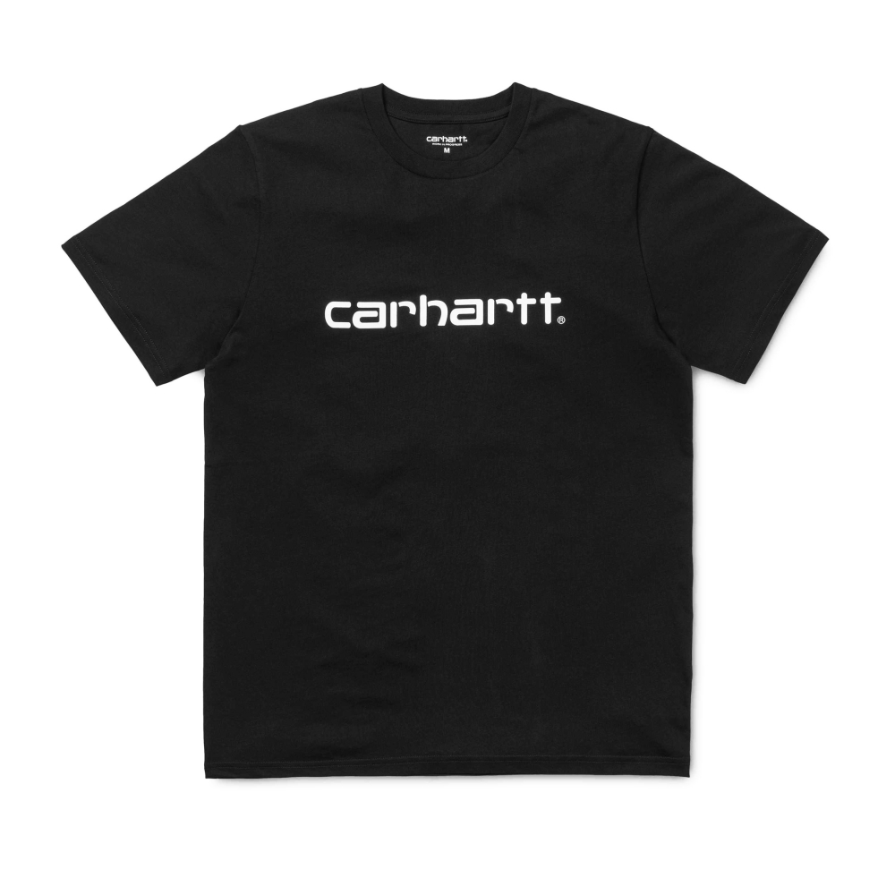 Carhartt Script T-Shirt (Black/White) - Consortium.
