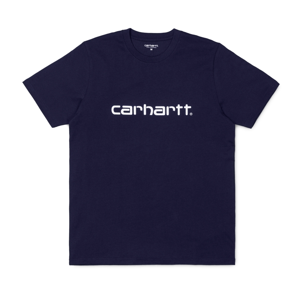 Carhartt Script T-Shirt (Dark Navy/White)