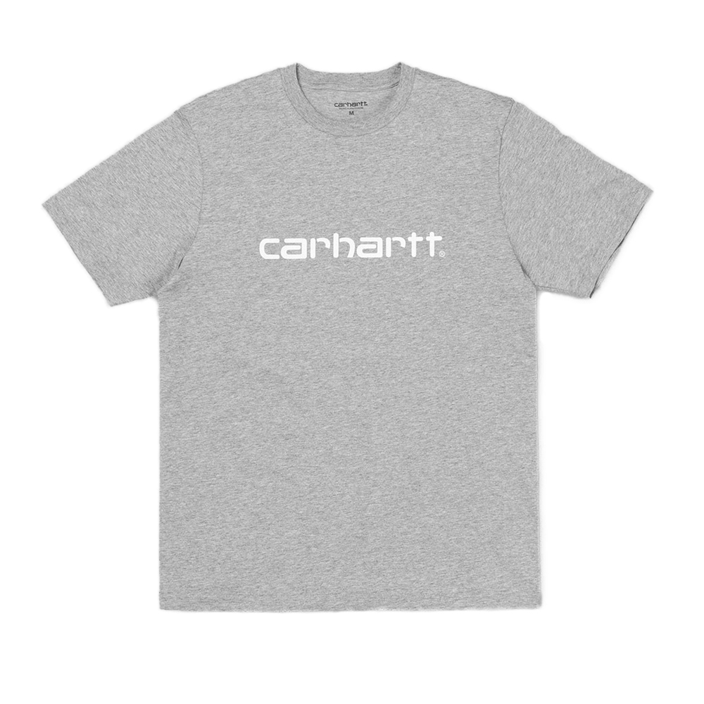 Carhartt Script T-Shirt (Grey Heather/White) - Consortium.