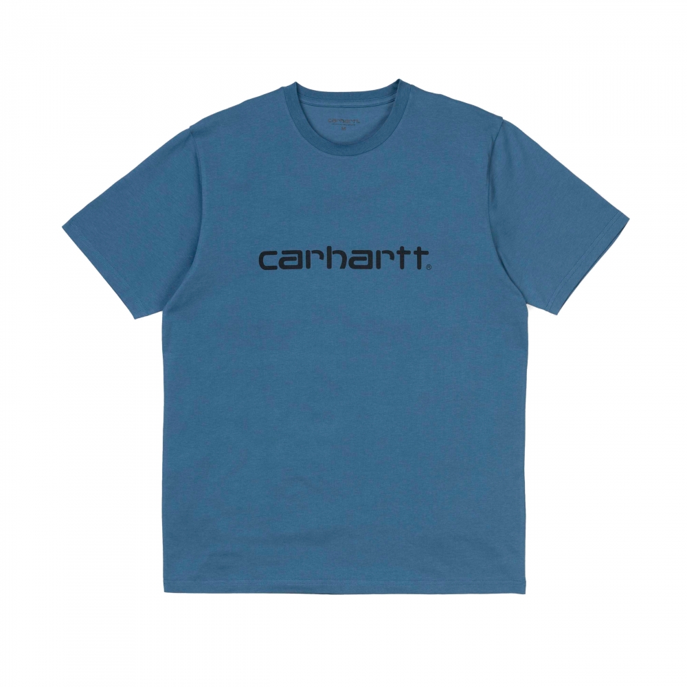 Carhartt Script T-Shirt (Prussian Blue/Black)