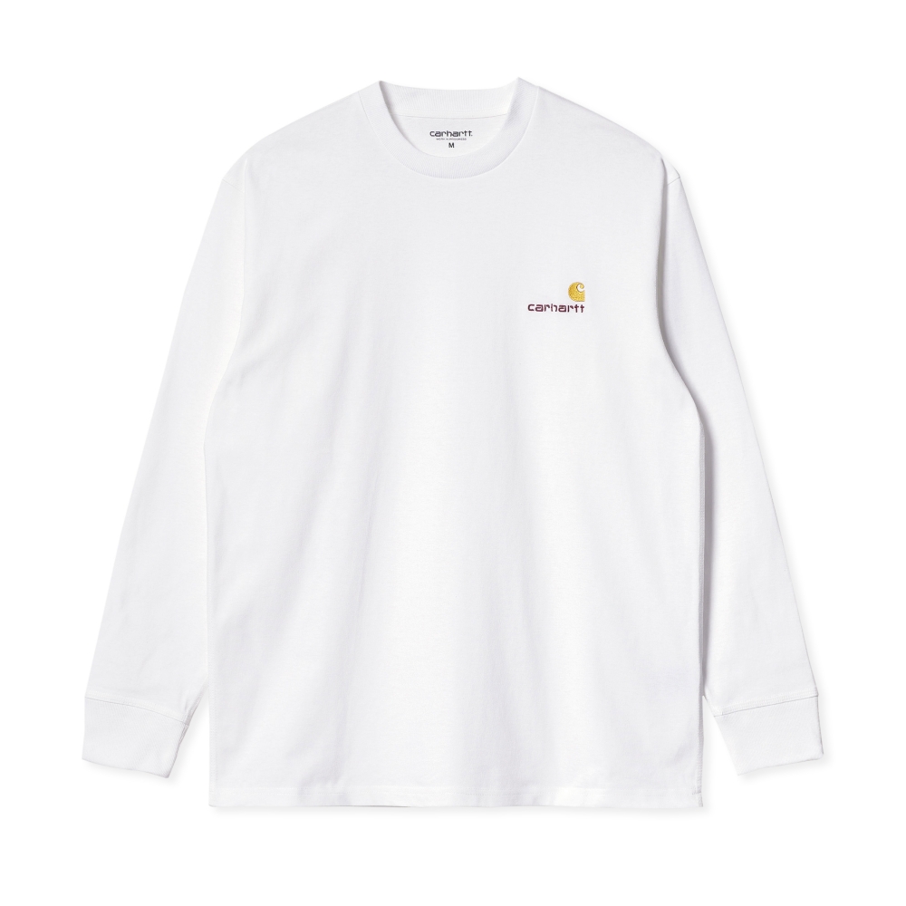 Carhartt WIP American Script Long Sleeve T-Shirt (White)