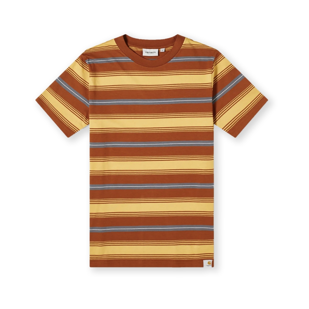 Carhartt WIP Buren T-Shirt (Buren Stripe/Brandy)