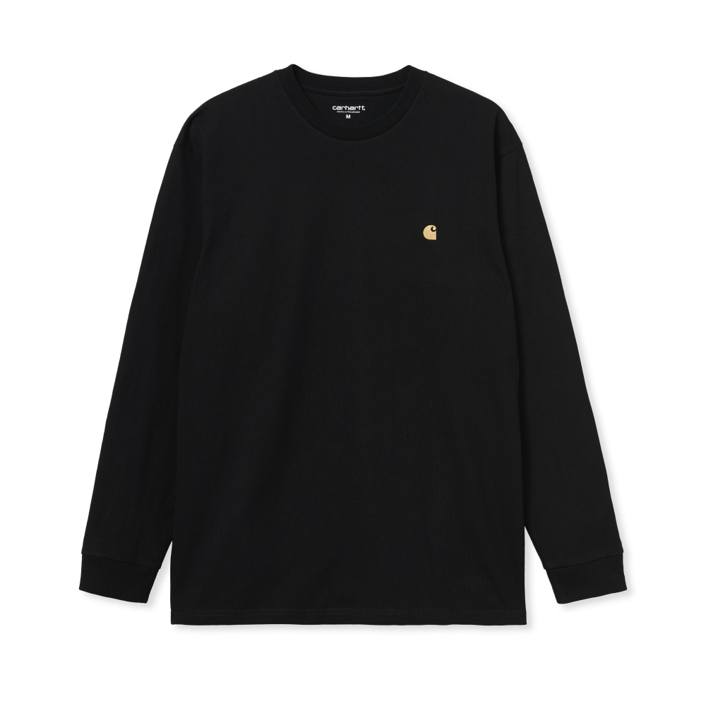 Carhartt WIP Chase Long Sleeve T-Shirt (Black/Gold)