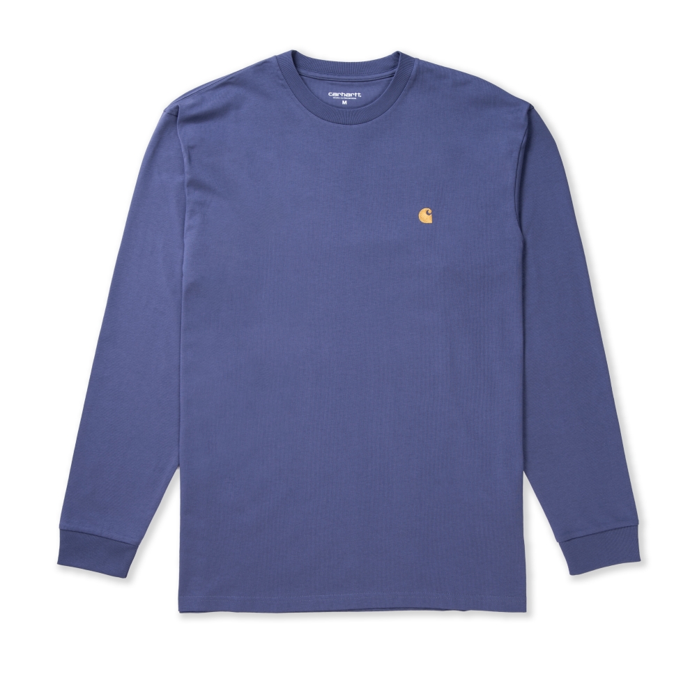Carhartt WIP Chase Long Sleeve T-Shirt (Cold Viola/Gold)