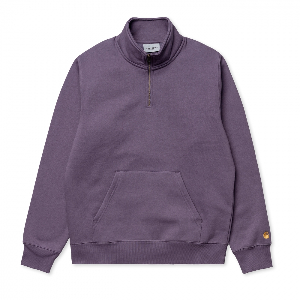 Carhartt WIP Chase Neck Zip Sweatshirt (Provence/Gold) - I027038.0AF.90 ...