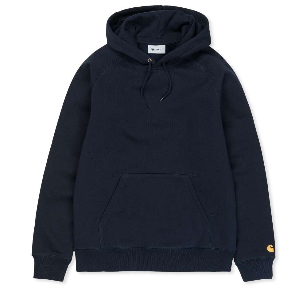 Carhartt WIP Chase Pullover Hooded Sweatshirt (Dark Navy/Gold)