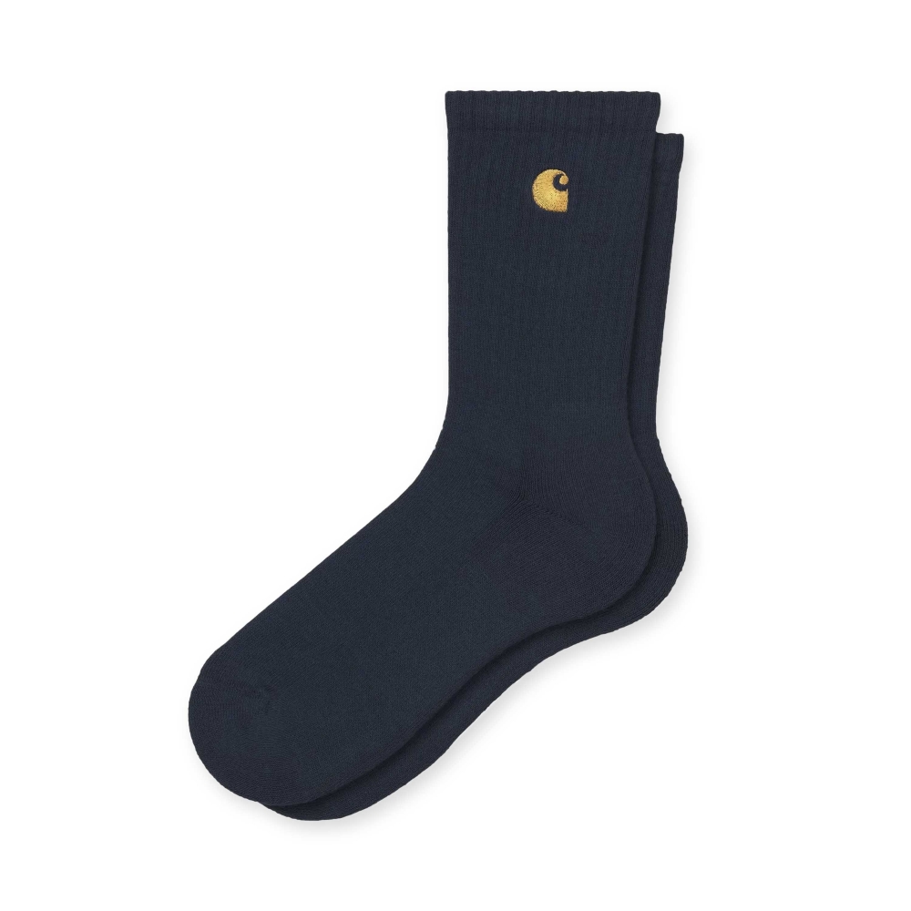 Carhartt WIP Chase Socks (Dark Navy/Gold)