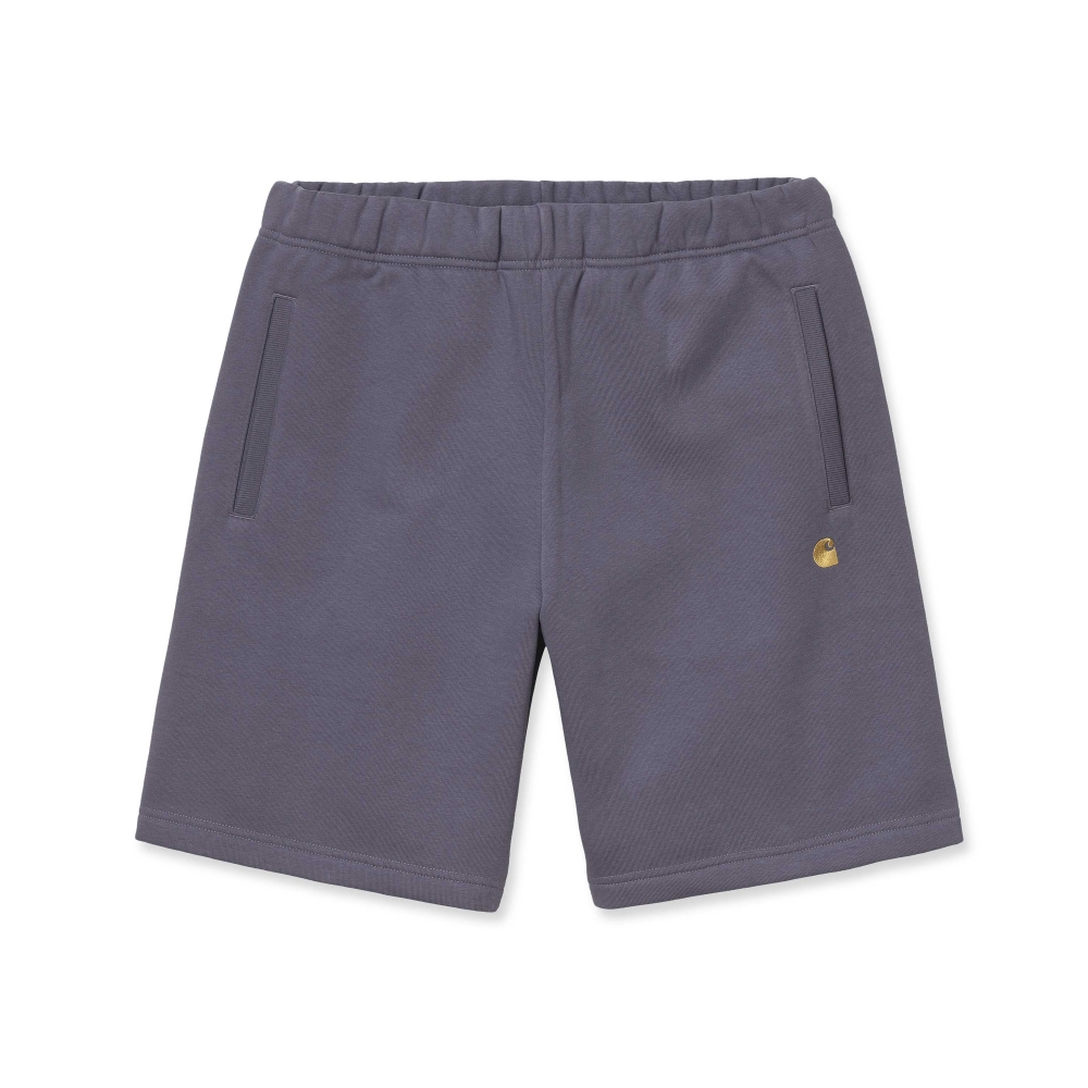 Carhartt WIP Chase Sweat Shorts (Provence/Gold)
