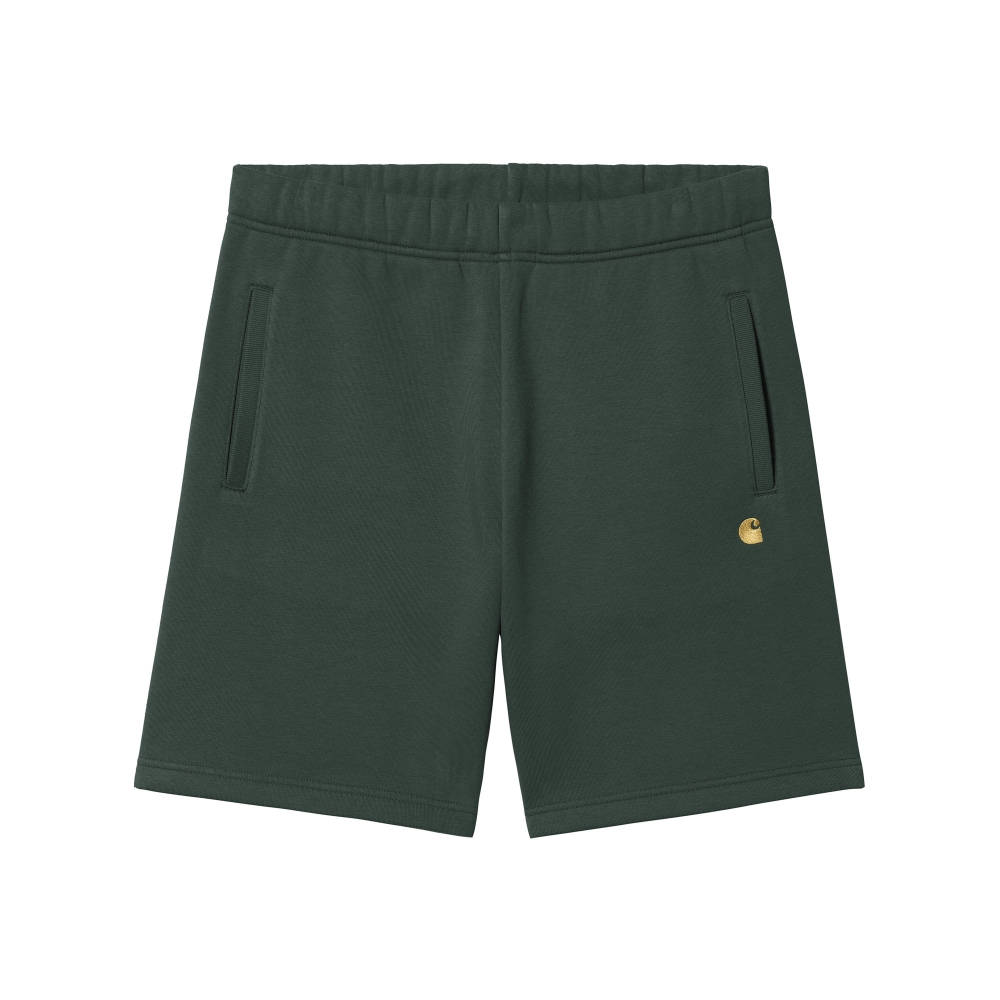 Carhartt WIP Chase Sweat Shorts (Discovery Green/Gold)