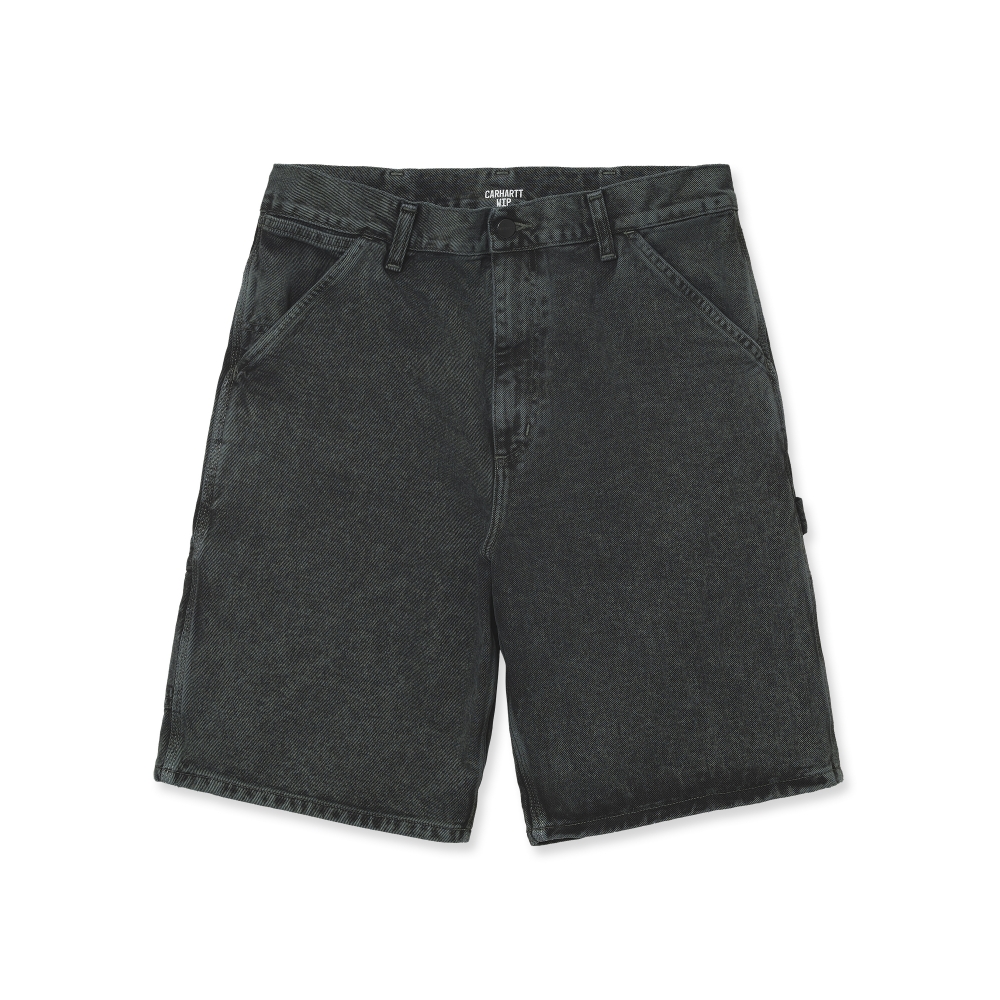 Carhartt WIP Single Knee Shorts (Deep Lagoon Denim Crater Wash)