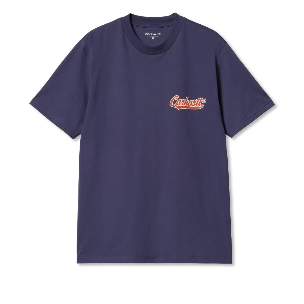 【関税込み】Carhartt Work In Progress ネイビー Spill Tシャツ Carhartt WIP Spill T-Shirt (Aura) - I033950.2BZ.XX.03