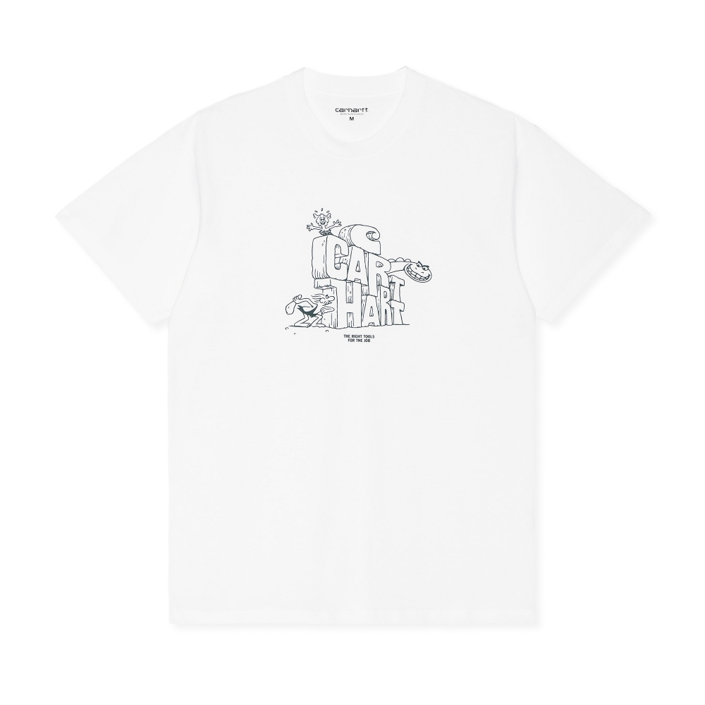 Carhartt WIP Stoneage T-Shirt (White/Eucalyptus)