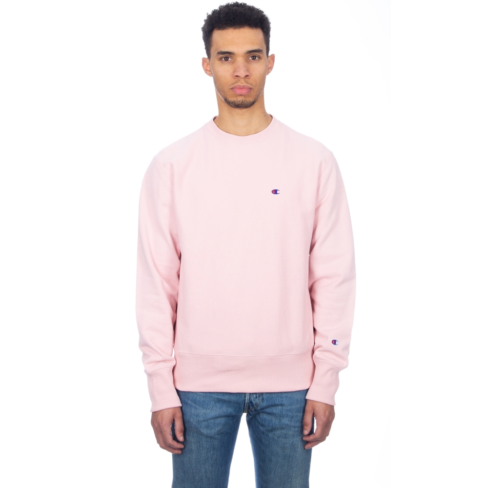 Champion Reverse Weave Crew Neck Sweatshirt (Pink)