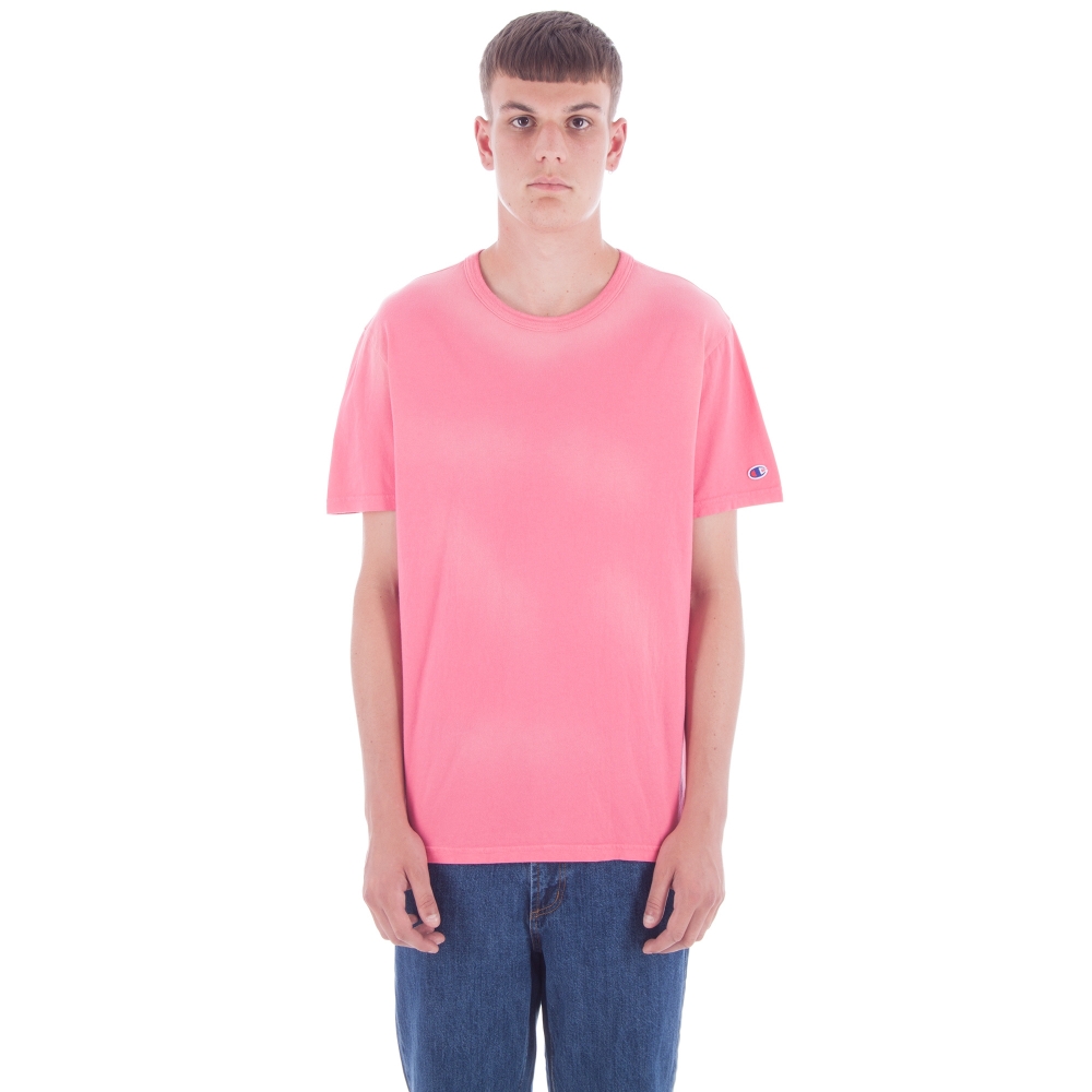 Champion Reverse Weave Crew Neck T-Shirt (Pink)