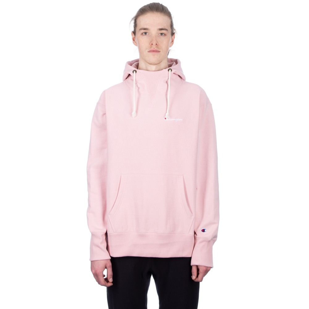 Champion Reverse Weave Deconstructed Pullover Hooded Sweatshirt (Pink)