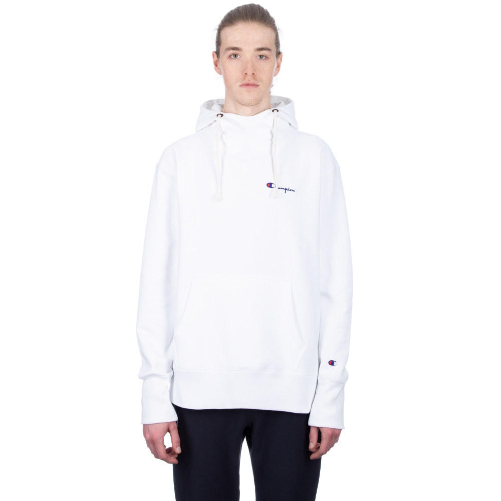 Champion Reverse Weave Deconstructed Pullover Hooded Sweatshirt (White)