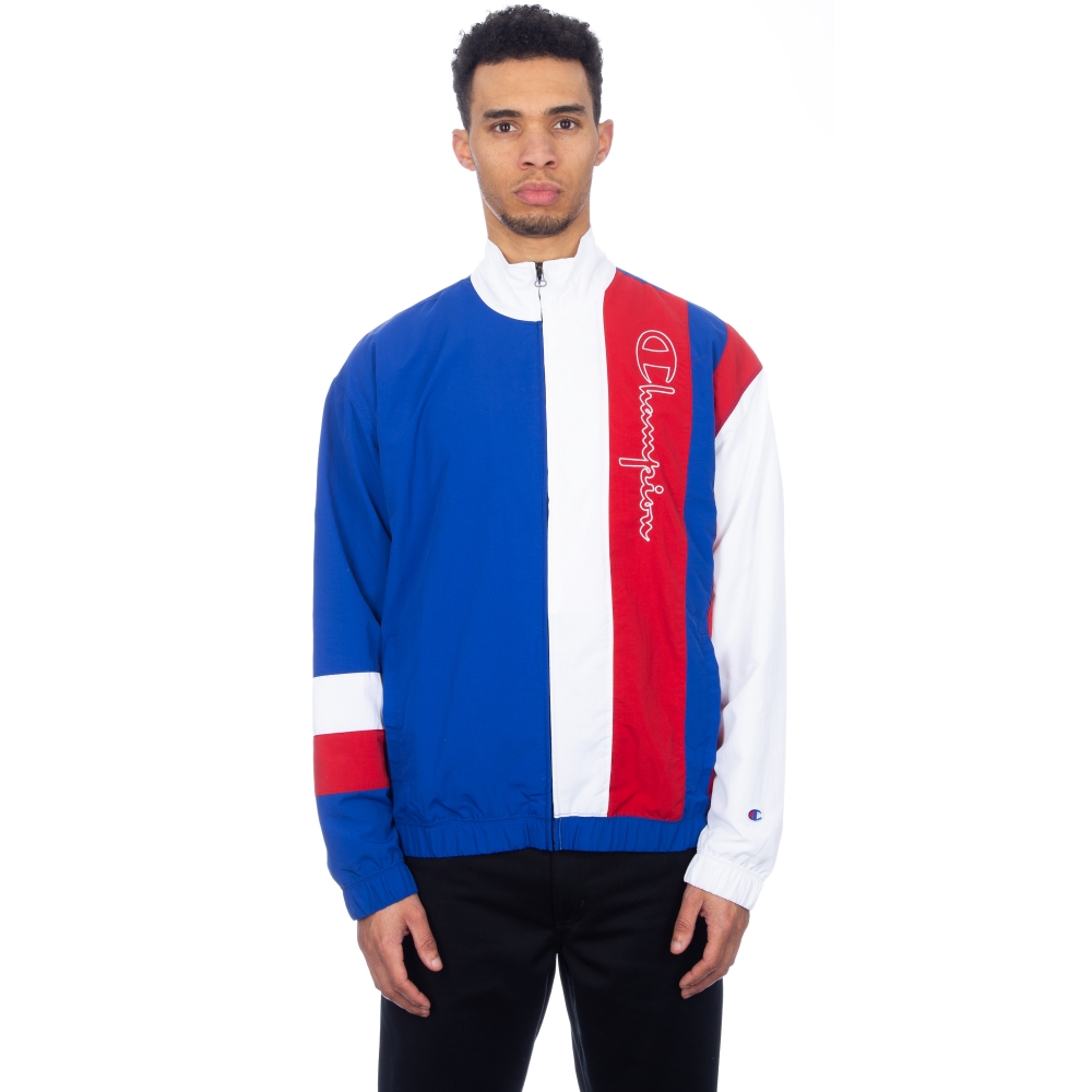 Champion Reverse Weave Full Zip Track Top (Blue/White/Red)