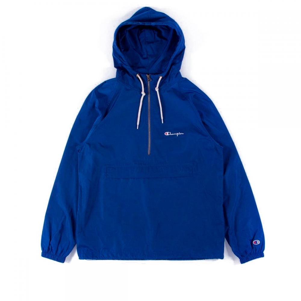Champion Reverse Weave Half-Zip Through Hooded Jacket (Dark Blue)
