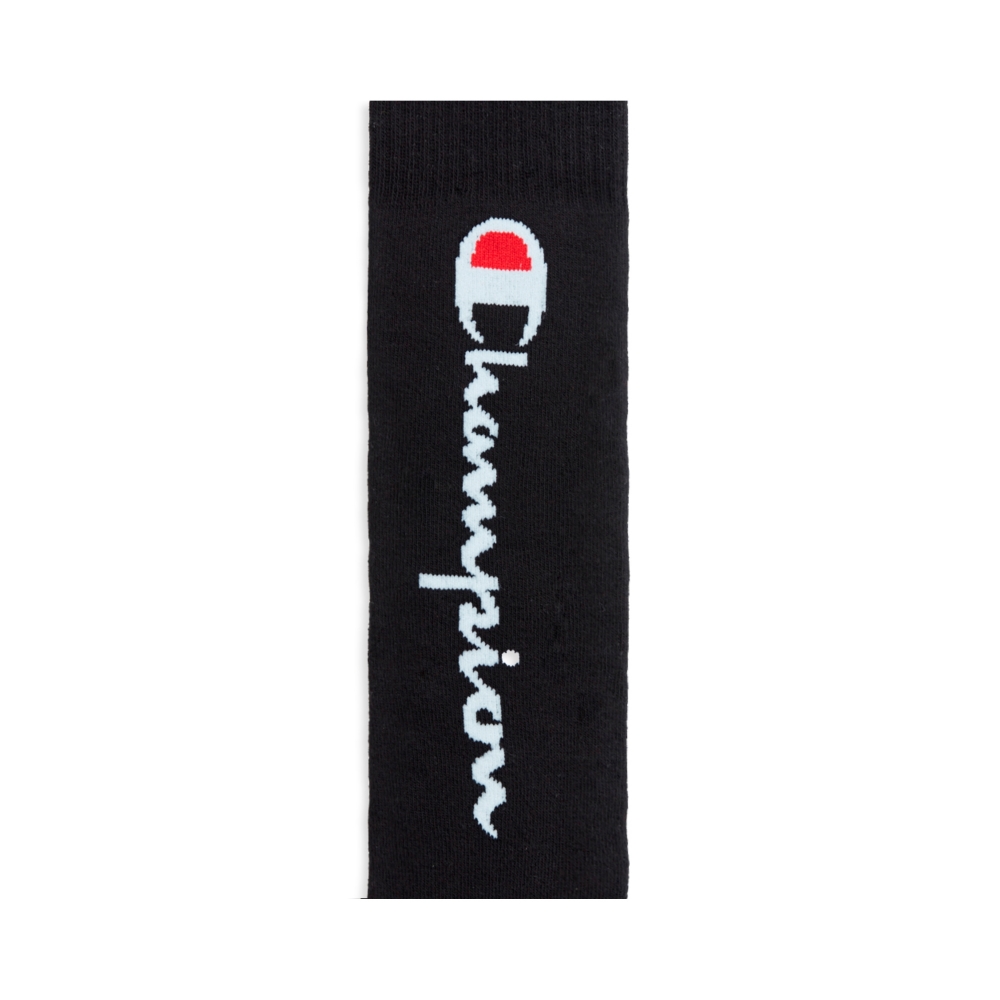Champion Reverse Weave Knee-High Script Logo Tube Sock (Black)