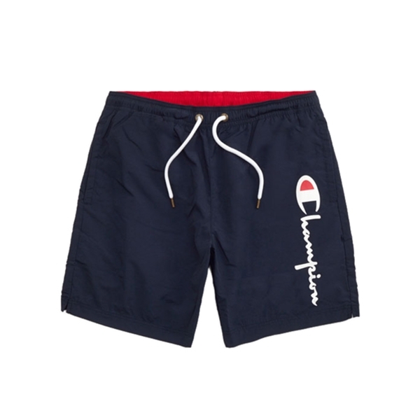 Champion Reverse Weave Script Beach Shorts (Navy/Red)