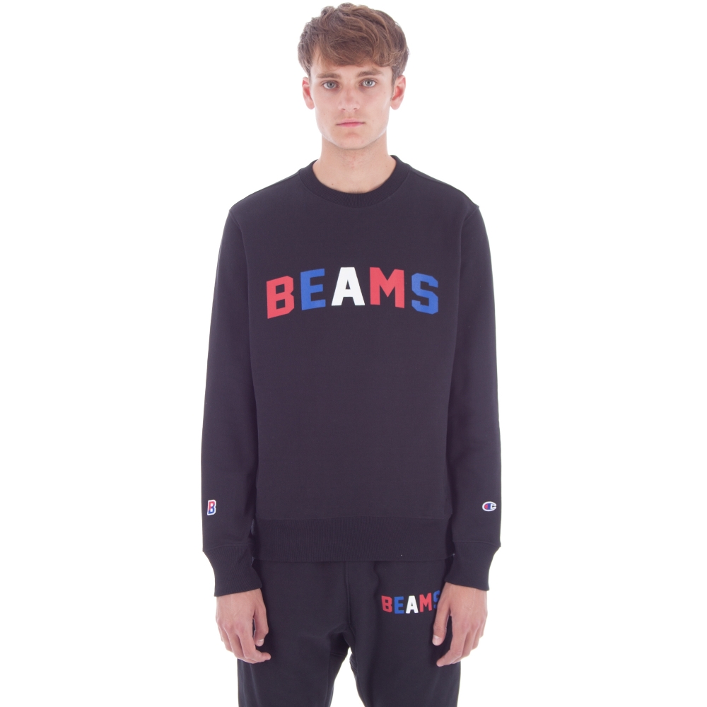 Champion x Beams Crew Neck Sweatshirt (New Black)