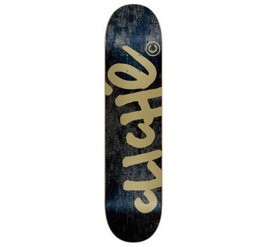 Cliché Handwritten Classic Team Skateboard Deck 8.25" (Black/Gold)