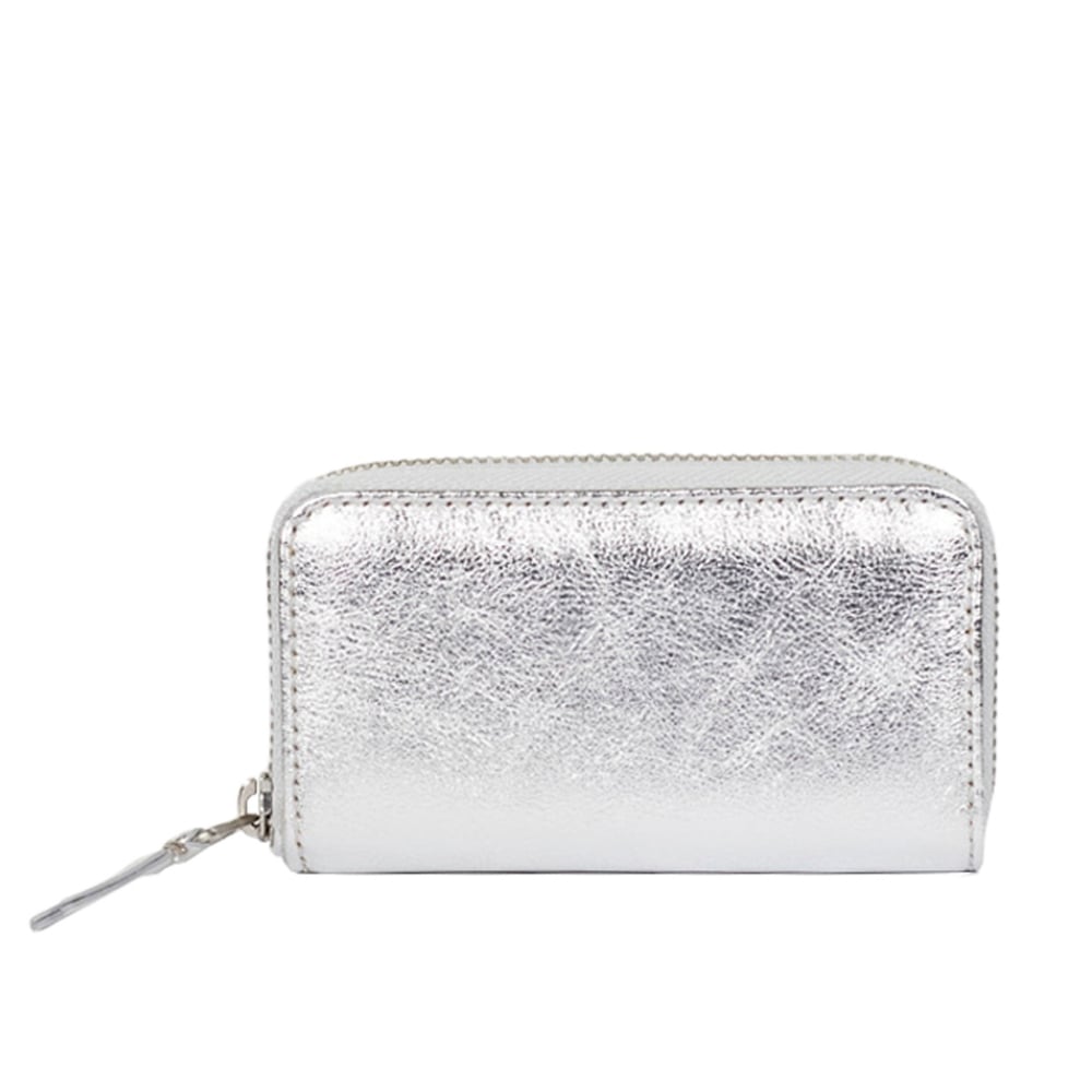 Comme des Garcons WALLET Gold Zip Around Wallet (Silver)