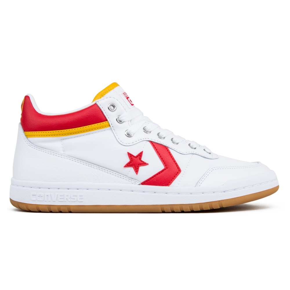 Converse Cons Fastbreak Pro Mid (White/Enamel Red/Mineral Yellow)