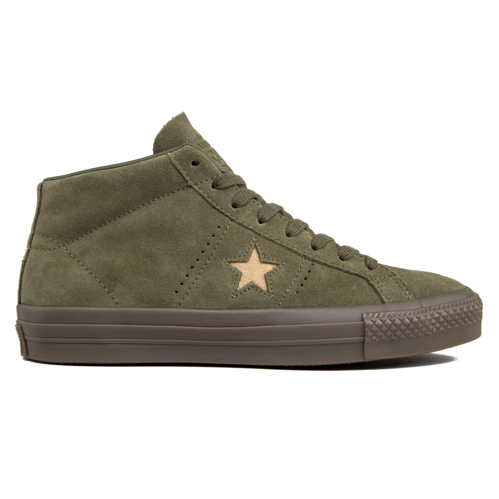 Converse Cons One Star Pro Mid (Medium Olive/Light Fawn)