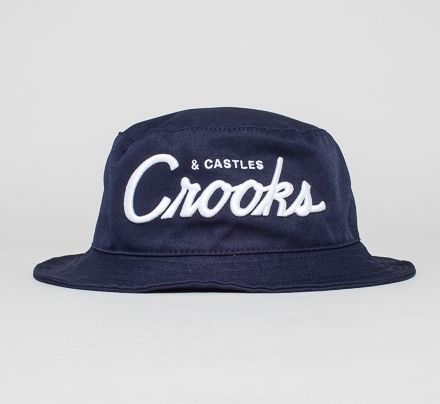 Crooks & Castles Team Crooks Bucket Hat (True Navy)
